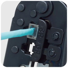 Load image into Gallery viewer, Modular Crimping Tool Set - Includes Ratcheting Crimping Tool, Round / Flat Cable Stripper, and 90 Modular Plugs