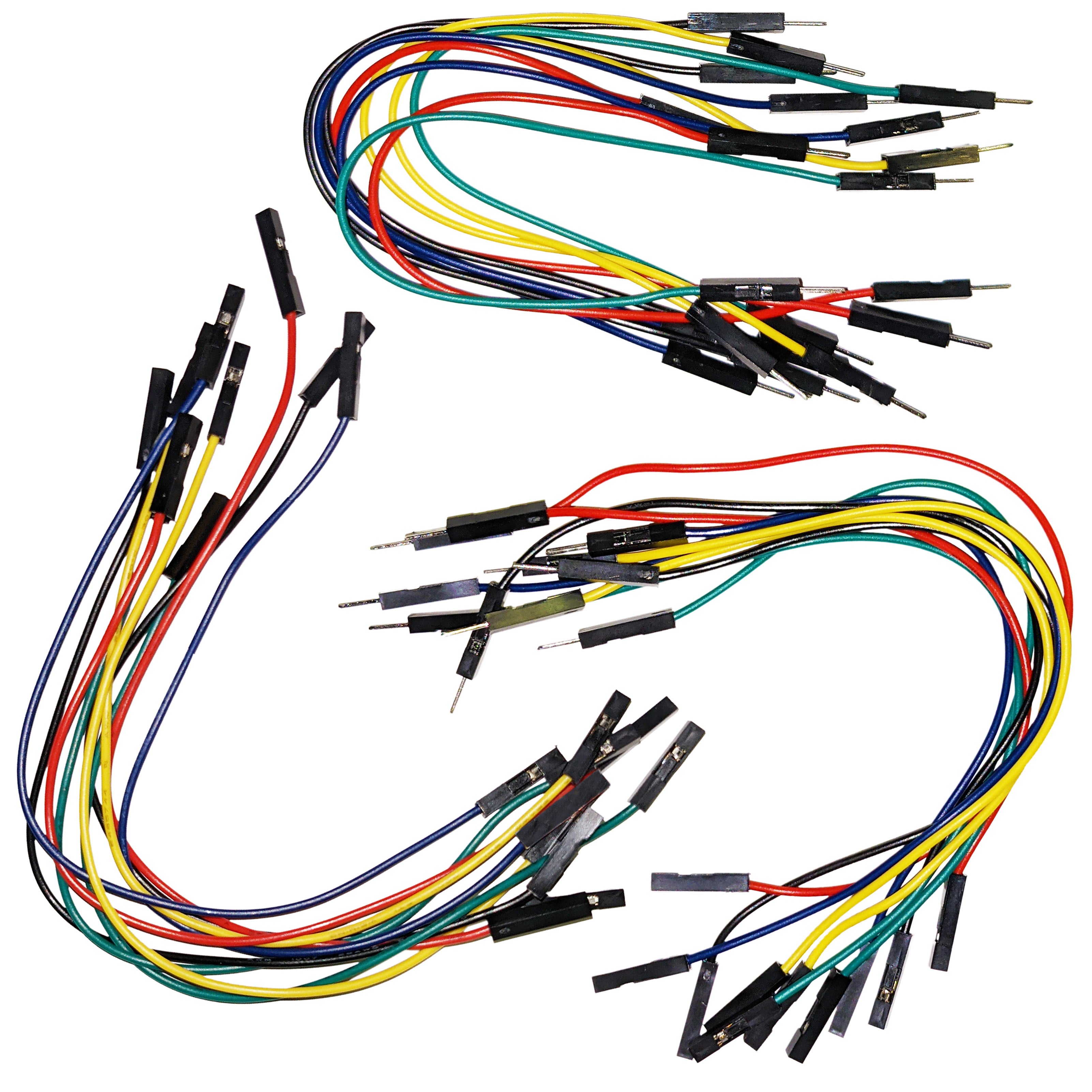 30 Piece Jumper Wire Kit Includes 10 Each of Male to Male, Male to F