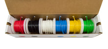 Load image into Gallery viewer, Stranded 22 Gauge Hook Up Wire Kit - Includes 6 Different Color 25 Foot Spools, Tinned Copper, PVC Insulated