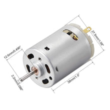 Load image into Gallery viewer, 9V Heavy Duty DC Motor 12,500 RPM Max (1.08" Diameter x 1.48" Length)