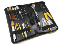 Load image into Gallery viewer, Electrical Engineering Toolkit, Includes 30W Soldering Iron, Desolder Pump, Wire Striper, Adjustable Wrench, Driver + Bits, Plier, IC Extractor & More