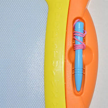 Load image into Gallery viewer, Magnetic Drawing Doodle Board, Tethered Pen Writes in Color, Writing Easily Wipes Clear with Slider, Easy to Hold and Use (Orange)