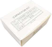 Load image into Gallery viewer, 90 Piece Capacitor Kit, Includes Assorted Disk, Mylar, and Electro Capacitors in Storage Box