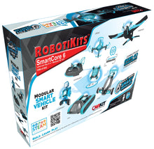 Load image into Gallery viewer, OWI Smartcore 6 Robotics, 6-in-1 Modular RC DIY Kit, Educational STEM Toy for Age 8+ (Physics, Aerodynamics, and Electronics)