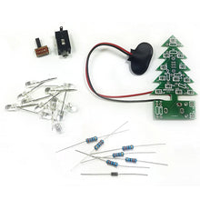 Load image into Gallery viewer, Colorful Flashing Christmas Tree Soldering Kit (Beginner Level)