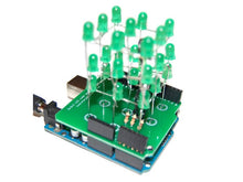 Load image into Gallery viewer, Seeed Studio 3x3x3 Green LED Cube Arduino Shield Project