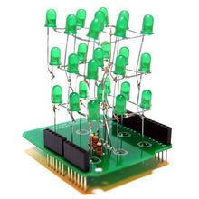 Load image into Gallery viewer, Seeed Studio 3x3x3 Green LED Cube Arduino Shield Project