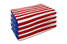 Load image into Gallery viewer, Friends & Home Pack of 4 Red Thin Stripe Cabana Towels (100% Cotton, 30" x 60", GSM 425)