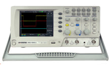 Load image into Gallery viewer, Two-channel, portable digital oscilloscope for electronics applications such as product design, assembly lines, repair and servicing, and electrical engineering education | Maximum real-time sample rate of 250MS/s and record length of 4 kpts per channel for acquiring detailed waveforms | Auto-set function automatically selects the optimum settings for displaying waveforms | Add, subtract, and FFT math functions and 19 measurement parameters for analyzing waveforms | 5.7" color TFT-LCD for simult