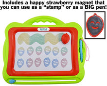 Load image into Gallery viewer, Magnetic Drawing Doodle Board, Tethered Pen Writes in Color, Writing Easily Wipes Clear with Slider, Easy to Hold and Use (Green)