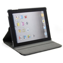 Load image into Gallery viewer, Checkered Black & Grey Case for Apple iPad Models from 2011 to 2013, 360 Degree Rotating Leather Stand Cover Built in Magnet, Sleep Wake Function