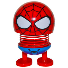 Load image into Gallery viewer, Cute emoji bobblehead with adhesive to keep it in place | Cheers you up on long car rides, at your office desk, or at home | Will not block your view, only about 4 inches in height! | Comes to life when your car is in motion, or activates from other vibrations | Mounting instructions are included on the packaging