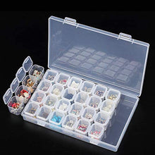Load image into Gallery viewer, 6 Pack Diamond Painting Storage Boxes, 28 Grids Per Case - Snap to Close Compartments for Resin Diamonds, Beads, Nail Rhinestones, and More