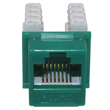 Load image into Gallery viewer, Cat5e Keystone Jack, Krone, 90 Degree by PI Manufacturing (Green)