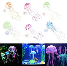 Load image into Gallery viewer, 6 Pack of Floating Neon Artificial Jellyfish - Fish Tank Aquarium Decoration