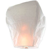 Load image into Gallery viewer, 10 Pack of Sky Wish Lanterns (Kongming Lantern) - White