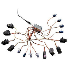 Load image into Gallery viewer, There's an I2C-controlled PWM driver with a built in clock. That means that, unlike the TLC5940 family, you do not need to continuously send it signal tying up your microcontroller, its completely free running! | It is 5V compliant, which means you can control it from a 3.3V Arduino and still safely drive up to 6V outputs (this is good for when you want to control white or blue LEDs with 3.4+ forward voltages) | 6 address select pins so you can stack up to 62 of these on a single i2c bus, a tota