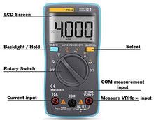 Load image into Gallery viewer, Auto-Ranging Digital Multimeter with 4000 Counts and Backlit LCD Display, Measures AC/DC Voltage and Current, Resistance, Capacitance, Frequency, Duty Cycle, Diode, Continuity