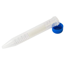 Load image into Gallery viewer, 25 Pack 14mL Conical Graduated Plastic Centrifuge Tubes with Caps (5" Long, 5/8" Diameter)