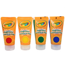 Load image into Gallery viewer, Crayola Washable Finger Paints, 4-Count ( 4 ounce tubes ), Red, Blue, Yellow and Green
