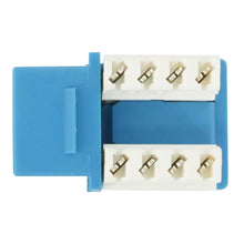 Load image into Gallery viewer, Cat6 Keystone Jack, Krone, 90 Degree by PI Manufacturing (Blue)