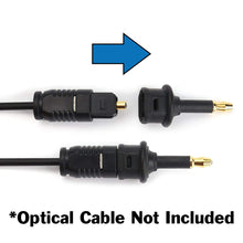 Load image into Gallery viewer, 2 Pack Optical Toslink to 3.5mm Mini Toslink Jack Adapter Plugs for Digital Audio