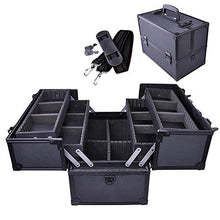Load image into Gallery viewer, Large base compartment | 4 trays with removable dividers | Heavy duty handle for comfort and mobility | Shoulder strap great for traveling and outdoor use | Lockable (2 keys are included)