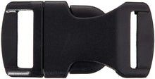 Load image into Gallery viewer, 60 Pack of Black Contoured Side Release Plastic Buckles for 1/2" Straps