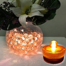 Load image into Gallery viewer, Pack of 12 Waterproof Submersible Flameless Orange LED Tea Lights (Batteries Included) Perfect for Party, Wedding, Events