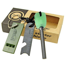 Load image into Gallery viewer, Fire Starting Flint with Ruler, Bottle Opener, and Whistle - Survival Gear Camping Kit