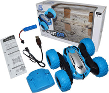 Load image into Gallery viewer, Remote Controlled Double-Sided Stunt Car with Rechargeable Battery (Blue)