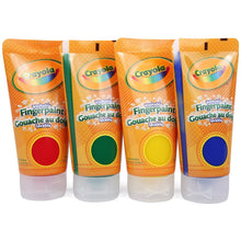 Load image into Gallery viewer, Crayola Washable Finger Paints, 4-Count ( 4 ounce tubes ), Red, Blue, Yellow and Green