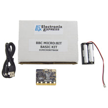 Load image into Gallery viewer, Micro:Bit Basic Kit - Includes BBC Micro:Bit V2 Board, 3 Foot USB Cable, Battery Holder, and 2 AA Batteries