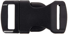 Load image into Gallery viewer, 120 Pack of Black Contoured Side Release Plastic Buckles for 1/2" Straps