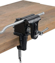 Load image into Gallery viewer, Durable 3 Inch Clamp-On Metal Vise, Attaches to Any Table up to 1.8 Inches Thick