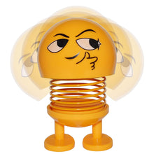 Load image into Gallery viewer, Smirking Face Emoji Bobblehead Figure Car Decoration - Cute Interior Decor Toy Party Favor Dashboard Ornament