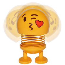 Load image into Gallery viewer, Face Blowing a Kiss Emoji Bobblehead Figure Car Decoration - Cute Interior Decor Toy Party Favor Dashboard Ornament