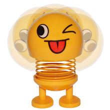 Load image into Gallery viewer, Winking Face with Tongue Emoji Bobblehead Figure Car Decoration - Cute Interior Decor Toy Party Favor Dashboard Ornament