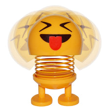 Load image into Gallery viewer, Squinting Face with Tongue Emoji Bobblehead Figure Car Decoration - Cute Interior Decor Toy Party Favor Dashboard Ornament