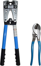 Load image into Gallery viewer, Battery Cable Lug Wire Crimper and Cable Cutter for 0, 1, 2, 4, 6, 8, 10 AWG - Professional Electrician Crimping Tool Kit