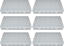 Load image into Gallery viewer, 6 Pack Diamond Painting Storage Boxes, 28 Grids Per Case - Snap to Close Compartments for Resin Diamonds, Beads, Nail Rhinestones, and More