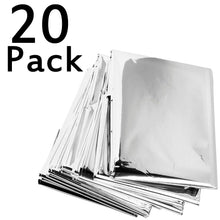 Load image into Gallery viewer, Specially Designed Emergency Rescue / Survival Blanket Provides Compact Secure Protection In All Weather Conditions | Made of a Rugged Durable Insulated Mylar Material | Consistently Retains and Reflects 90% of Body Heat | Individually Sealed Packaging | Folded to Compact Size For Easy Storage