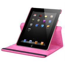 Load image into Gallery viewer, Hot Pink iPad Case, 360 Degree Rotating Stand Cover for Apple iPad 2 and iPad 3