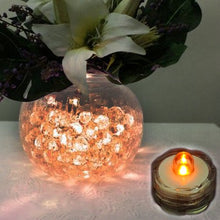 Load image into Gallery viewer, Pack of 12 Waterproof Submersible Flameless Orange Flower LED Tea Lights (Batteries Included) Perfect for Party, Wedding, Events