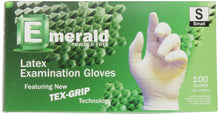 Load image into Gallery viewer, Emerald 100 Count Small Powder-Free Latex Exam Gloves, 5 Mil