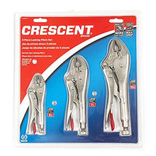 Load image into Gallery viewer, Crescent CLP3SETN Lock Plier Set 5", 7" & 10" Curved Jaw, Locking Pliers