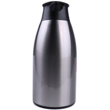 Load image into Gallery viewer, 304 Stainless Steel Double Walled Vacuum Insulated Carafe with Press Button Top, Ideal for Serving Hot or Cold Beverages, 2-Liter, Silver