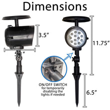 Load image into Gallery viewer, 8 Pack Solar Powered LED Spot Lights - Automatic On at Dusk and Off at Sunrise, Sturdy All-Weather Spotlights for Accent Lighting, Safety, & Security