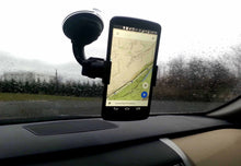 Load image into Gallery viewer, Universal Smartphone Holder for Car Windshield & Dashboard, Suction Mount, 360 Degree Rotating Function, Cradle Fits ANY PHONE for Hands-Free Viewing
