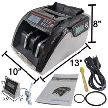 Load image into Gallery viewer, USA Business Grade Money Counter with UV/MG Counterfeit Detection - Top Loading Bill Counting Machine w/Batch Modes - Fast Count Speed 1,000 Notes/min